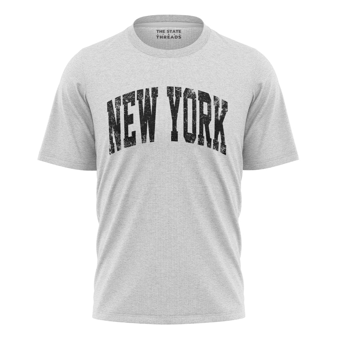 New York Vintage Lettering T-Shirt | NYC Souvenir Gift Tee