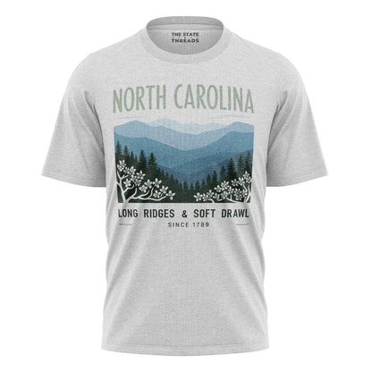 North Carolina Long Ridges T-Shirt | Pine Forest Landscape Tee