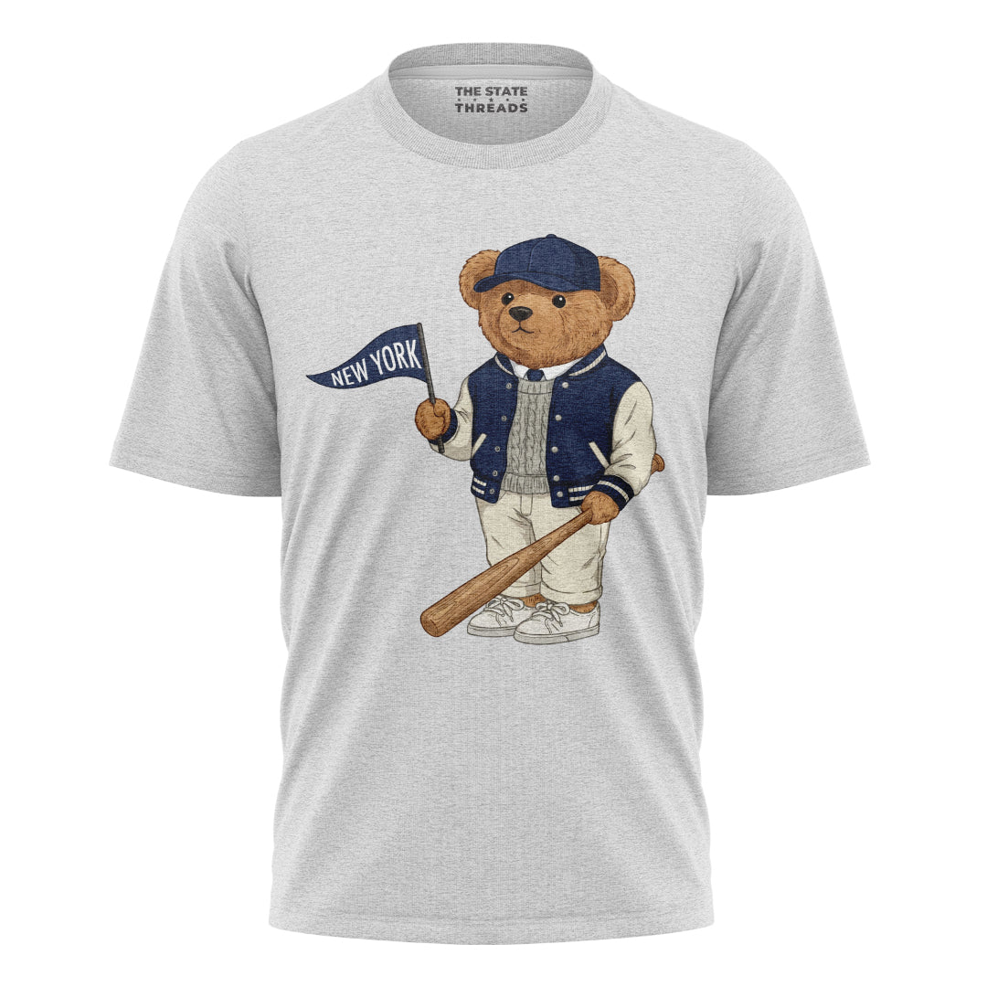Baseball Bear NYC T-Shirt | Cute New York Sports Tee