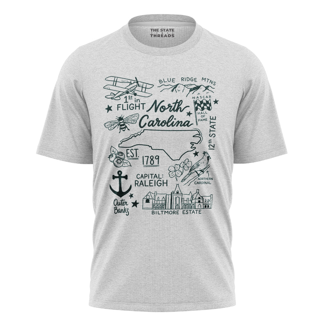 North Carolina Themed T-Shirt | NC Commemorative Tee
