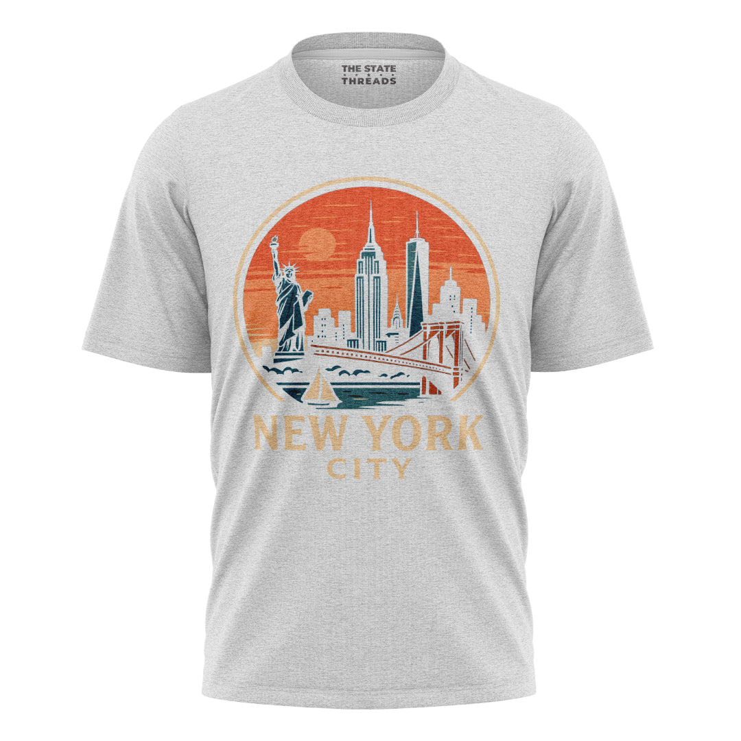 NYC Cartoon Panorama T-Shirt | Classic Relaxed Style Tee