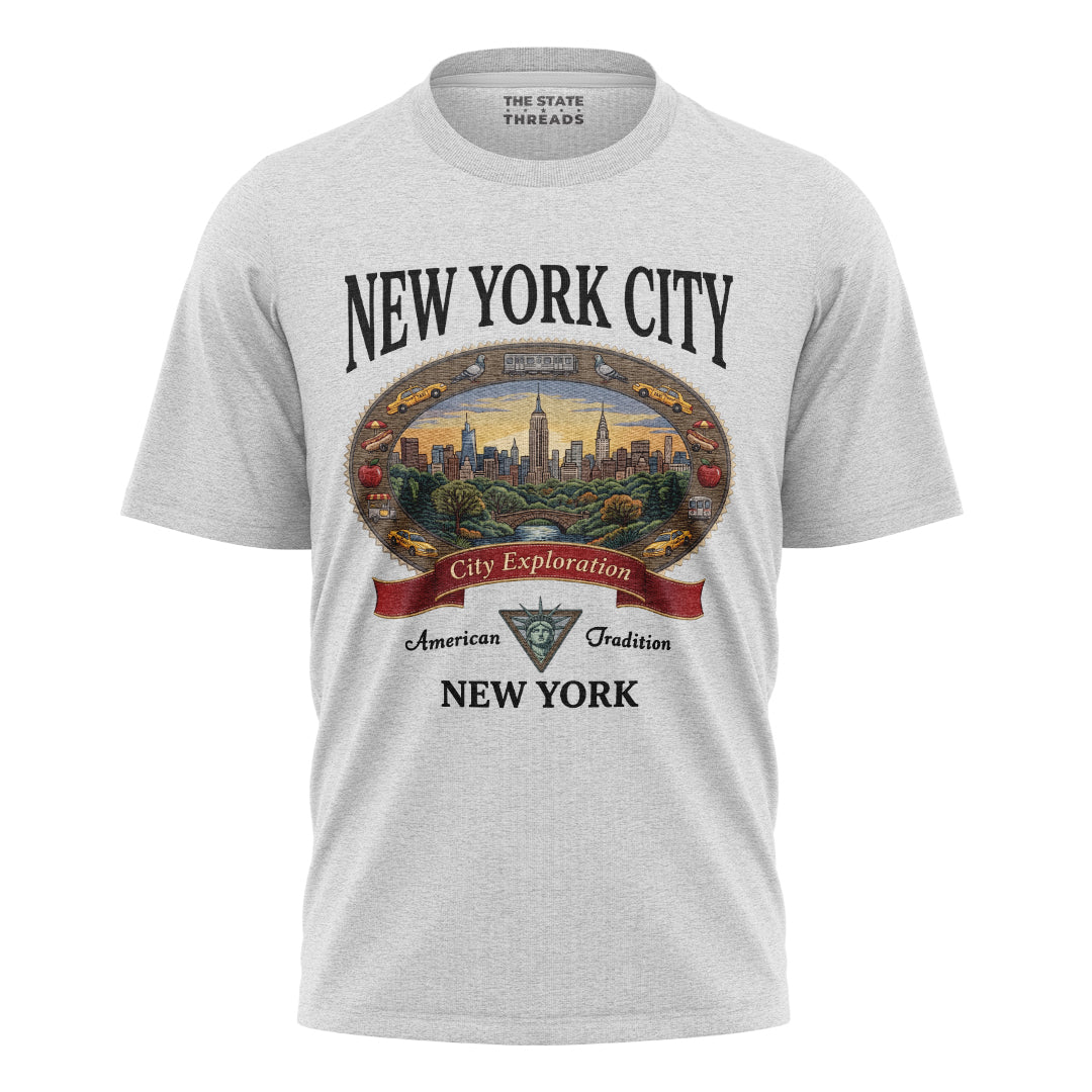 NYC Cartoon Style T-Shirt | Traditional Classic Tee