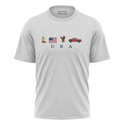 USA Represent America T-Shirt | Basic Patriotic Love Tee