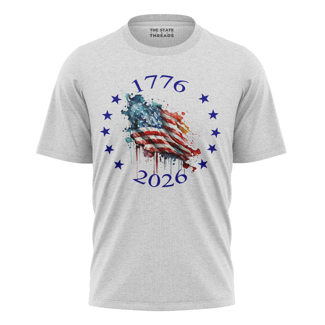 USA Star Map 250th T-Shirt | 1776-2026 Round Design Tee