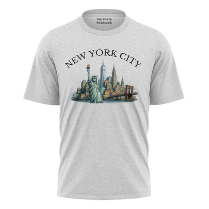 NYC Statue of Liberty Logo T-Shirt | New York Souvenir Tee