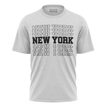 New York Word Print T-Shirt | Unique Souvenir Fashion Tee