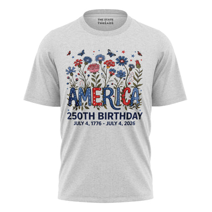 250 Years of Independence T-Shirt | Colorful Wildflower Tee