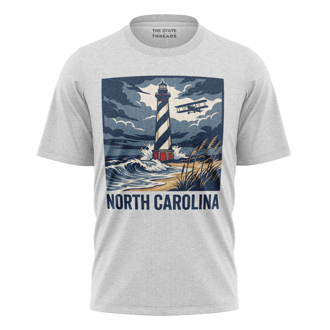 North Carolina Lighthouse T-Shirt | Coastal Solitude Tee