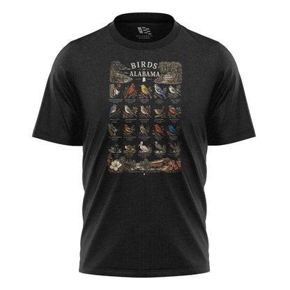 Alabama Birds Of Alabama Birding Chart - Black flatlay