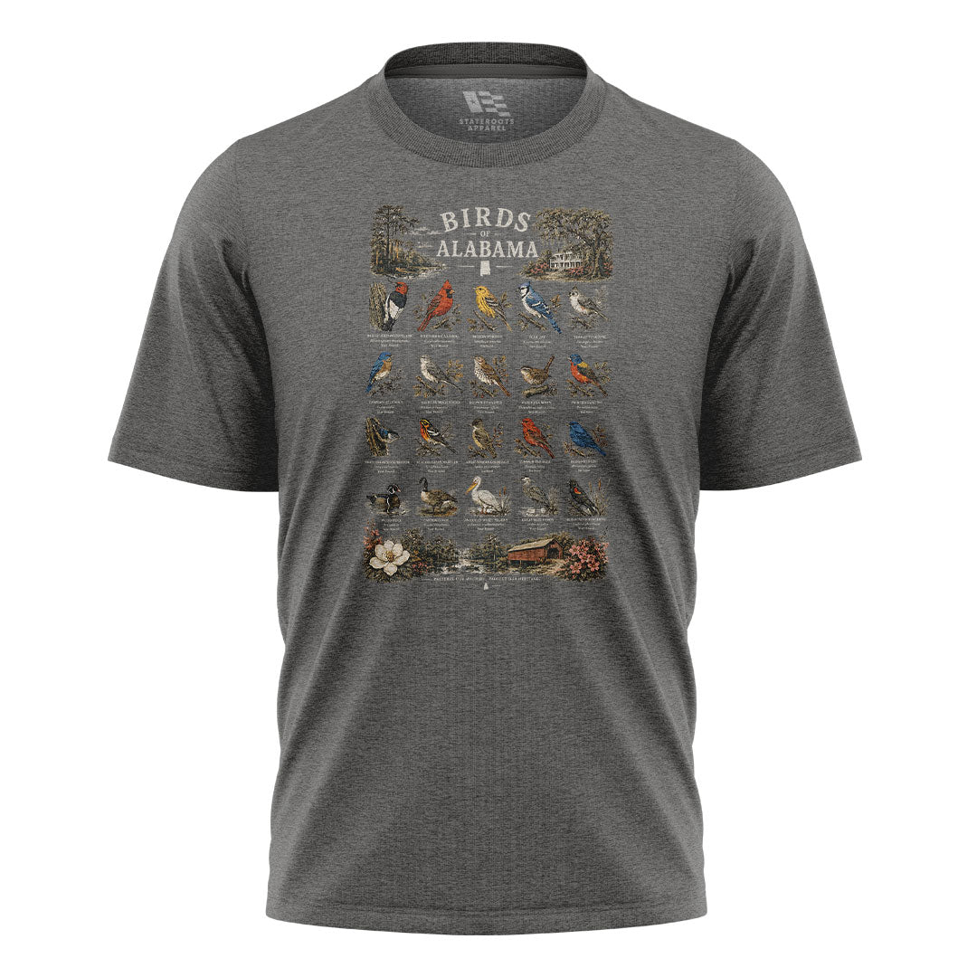 Alabama Birds Of Alabama Birding Chart - Charcoal flatlay