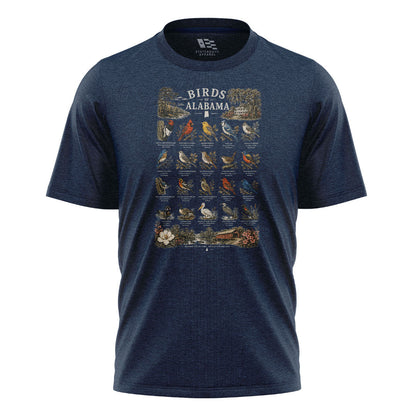 Alabama Birds Of Alabama Birding Chart - Navy flatlay