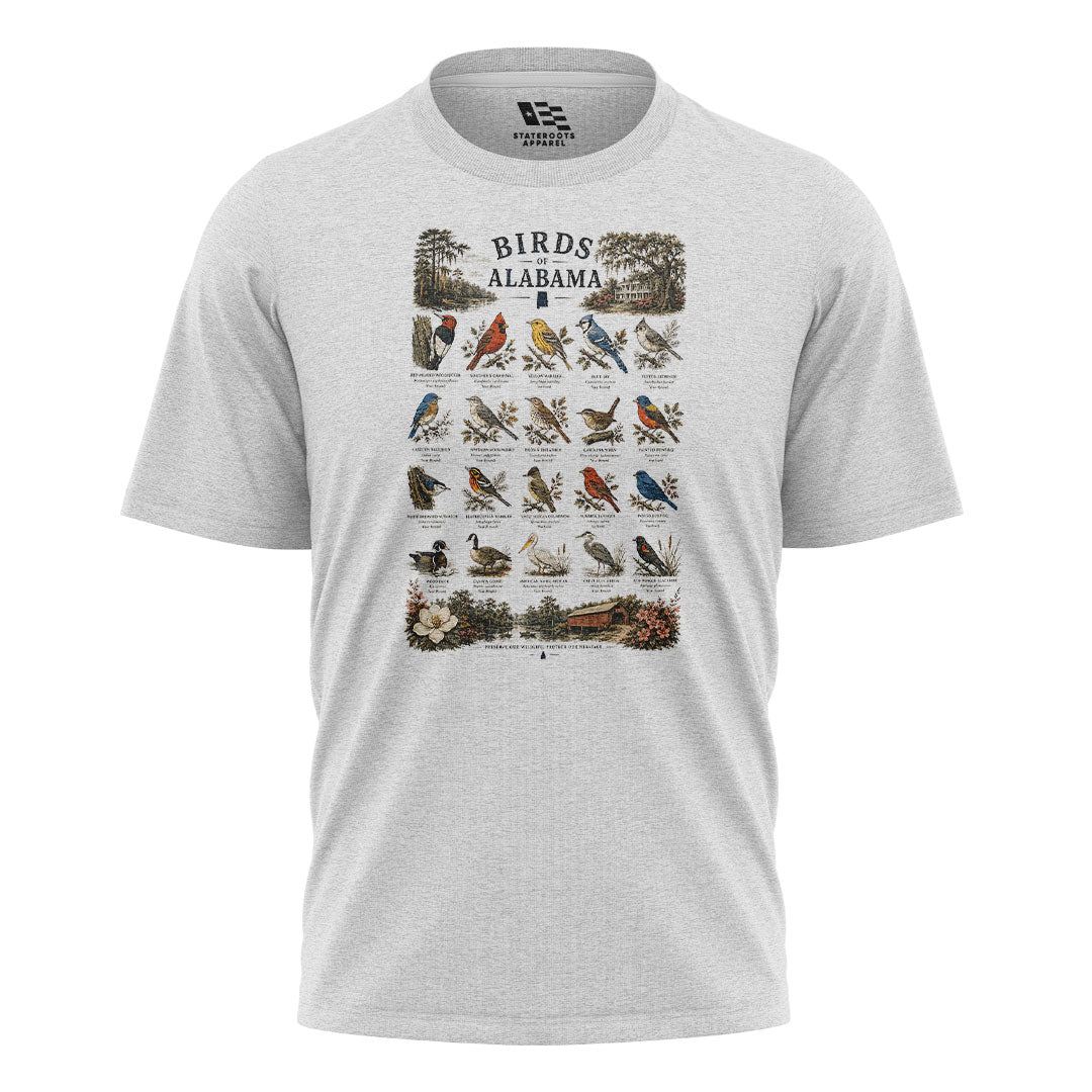 Alabama Birds Of Alabama Birding Chart - White flatlay