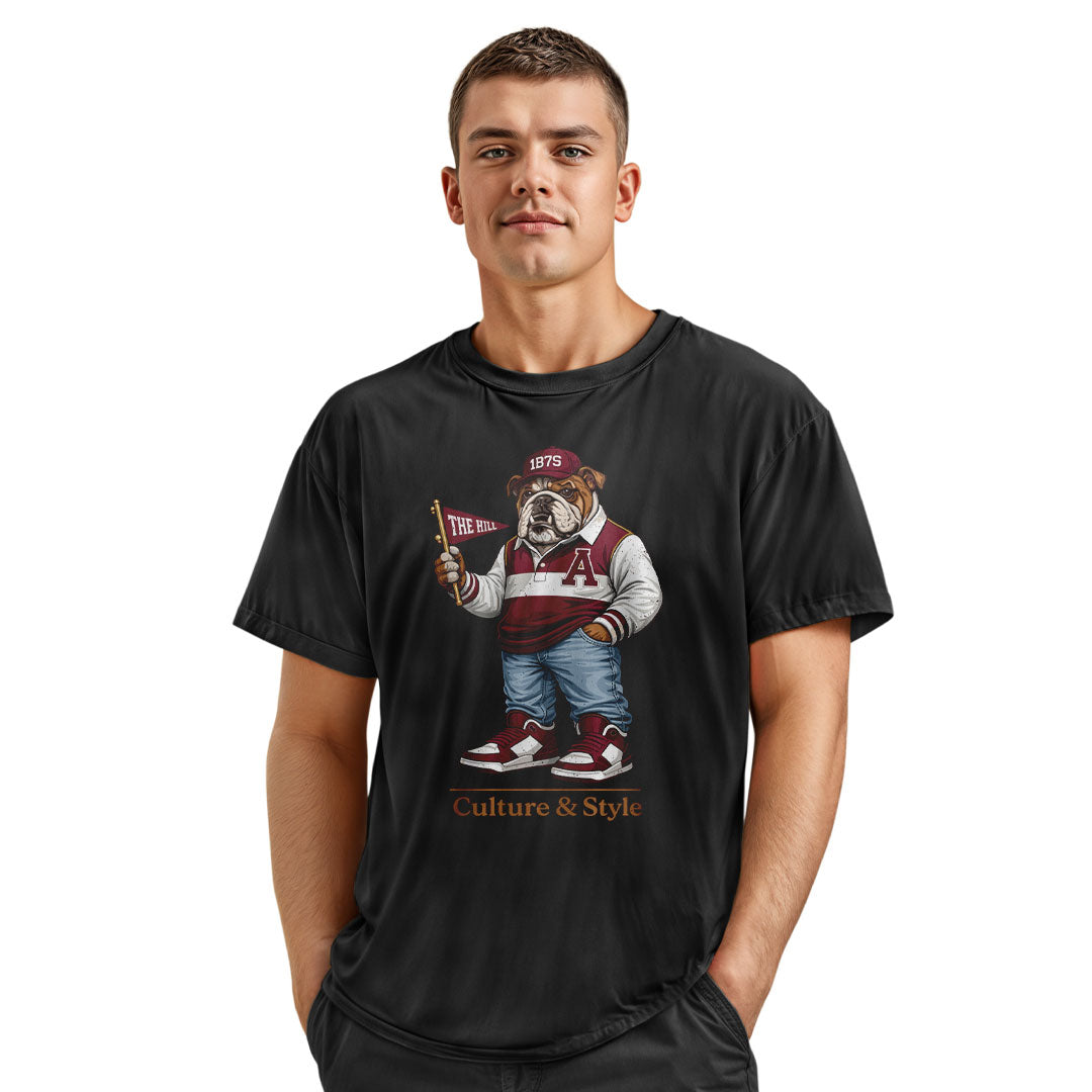 Alabama Bulldog Mascot 1875 Culture Style - Black lifestyle 4
