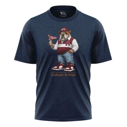 Alabama Bulldog Mascot 1875 Culture Style - Navy flatlay