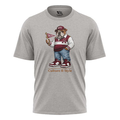 Alabama Bulldog Mascot 1875 Culture Style - Sport Grey flatlay