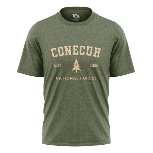 Alabama Conecuh National Forest Pine Est 1936 - Military Green flatlay