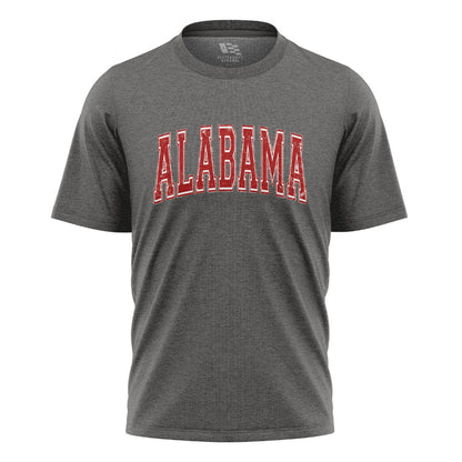 Alabama Crimson Varsity Distressed Arch - Charcoal flatlay
