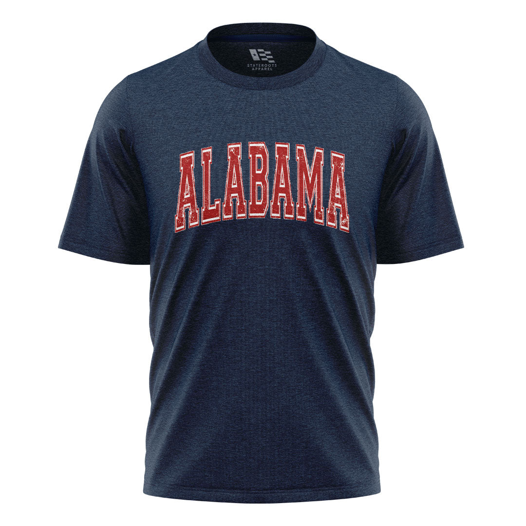 Alabama Crimson Varsity Distressed Arch - Navy flatlay