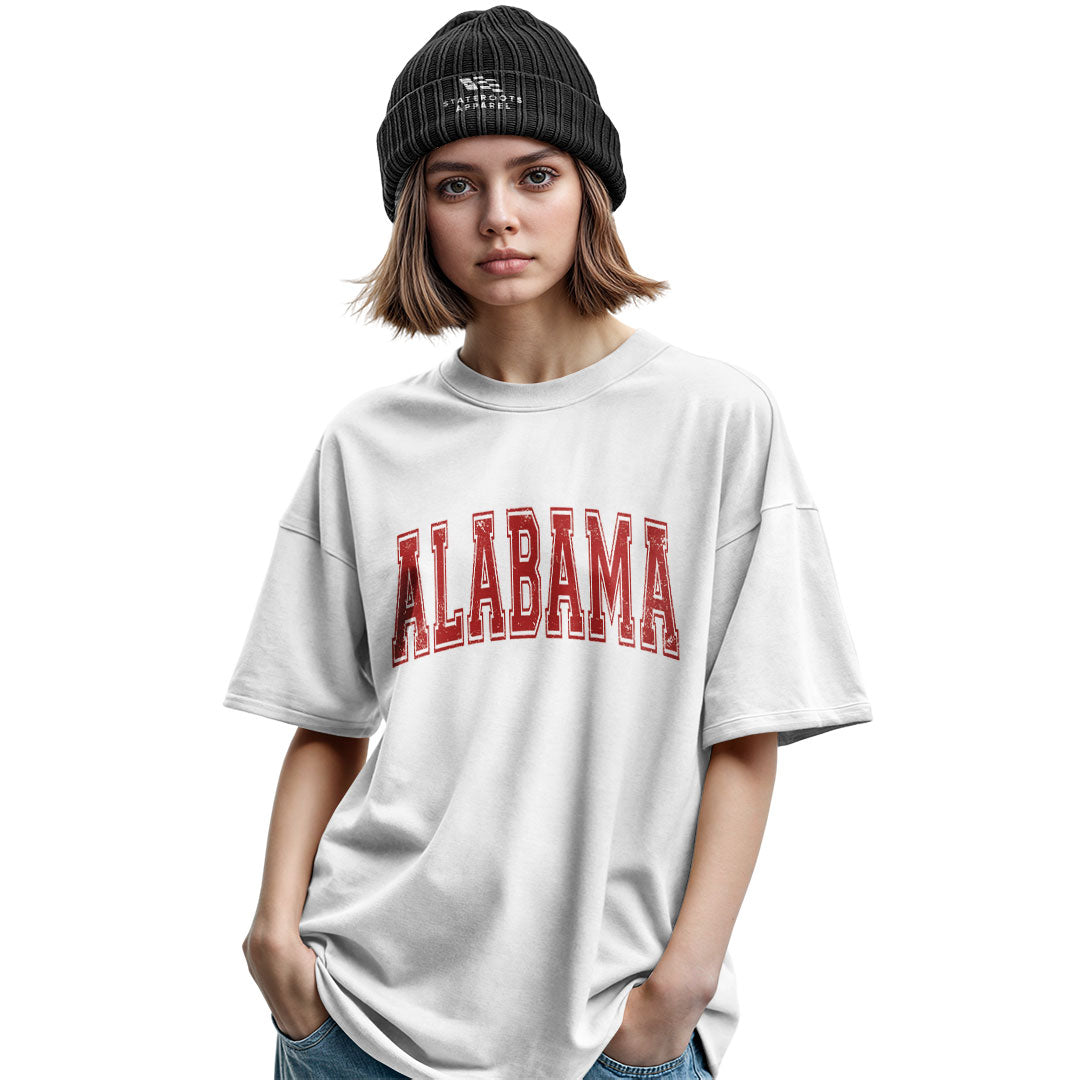 Alabama Crimson Varsity Distressed Arch - White lifestyle 2