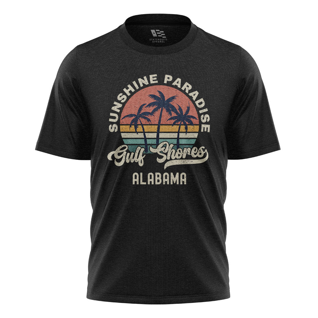 Alabama Gulf Shores Sunshine Paradise Palm - Black flatlay