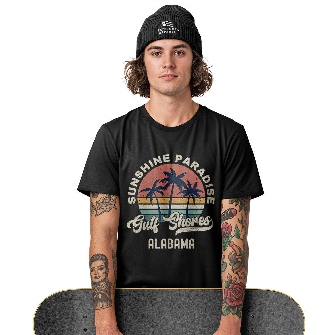 Alabama Gulf Shores Sunshine Paradise Palm - Black lifestyle 3