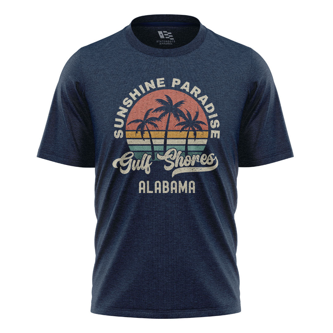 Alabama Gulf Shores Sunshine Paradise Palm - Navy flatlay
