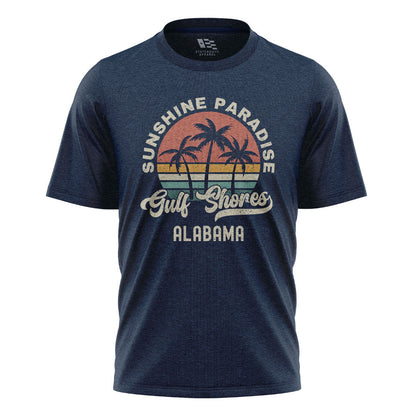 Alabama Gulf Shores Sunshine Paradise Palm - Navy flatlay