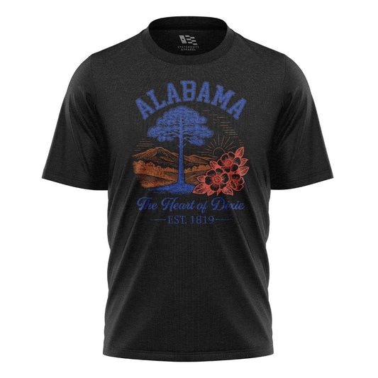 Alabama Heart Of Dixie Longleaf Pine Tree - Black flatlay