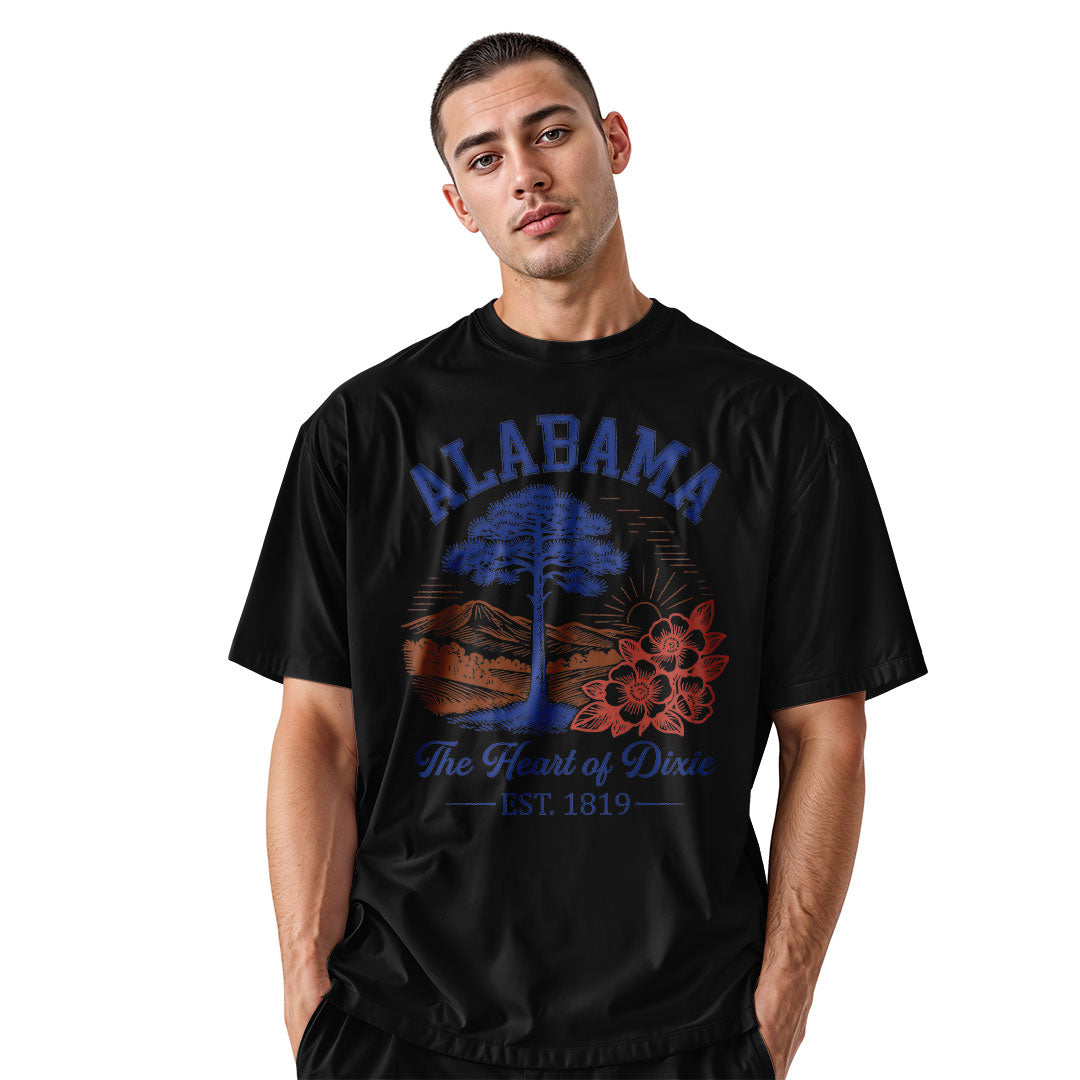 Alabama Heart Of Dixie Longleaf Pine Tree - Black lifestyle 2