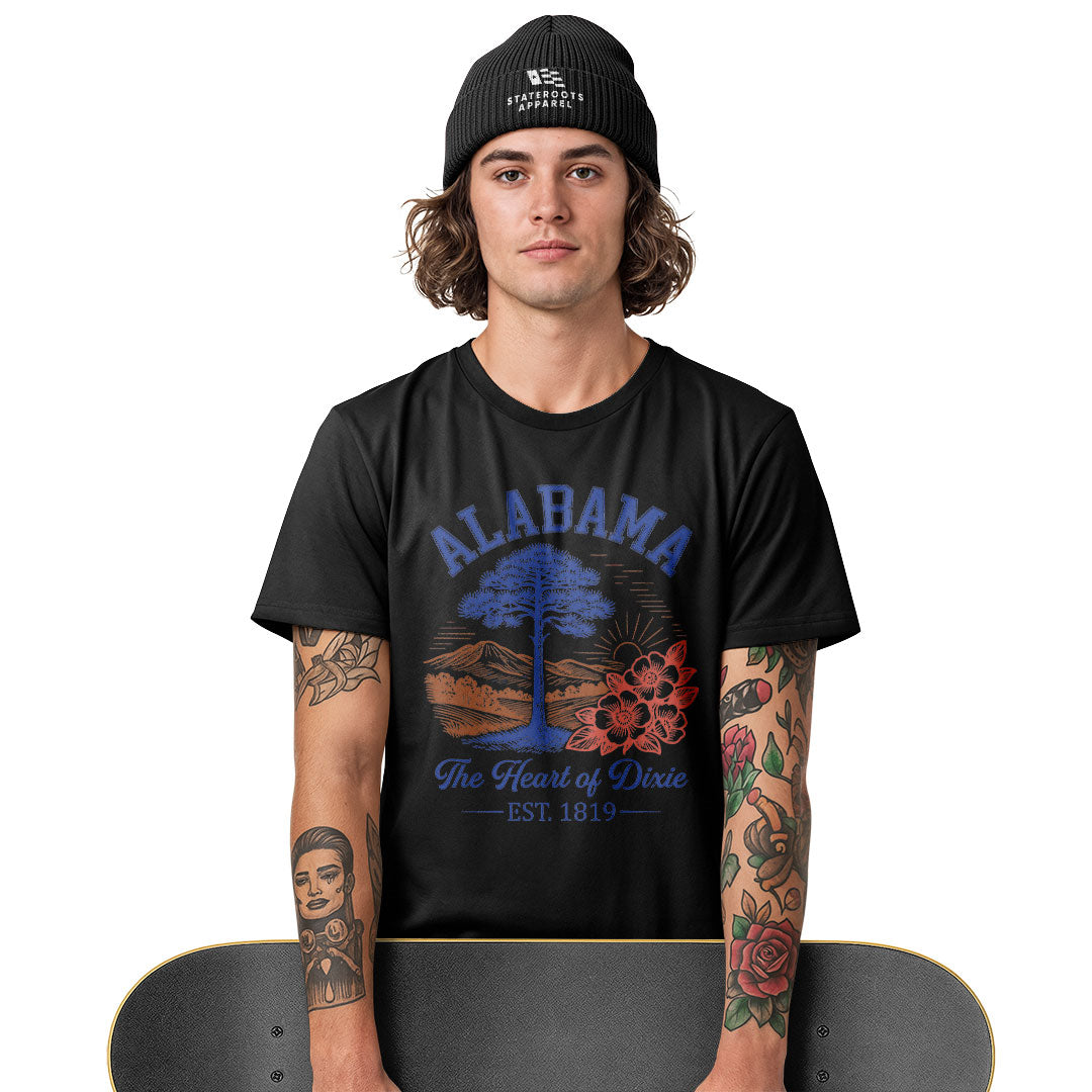 Alabama Heart Of Dixie Longleaf Pine Tree - Black lifestyle 3