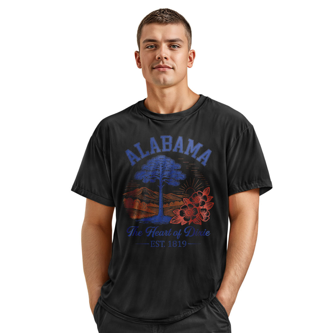 Alabama Heart Of Dixie Longleaf Pine Tree - Black lifestyle 4