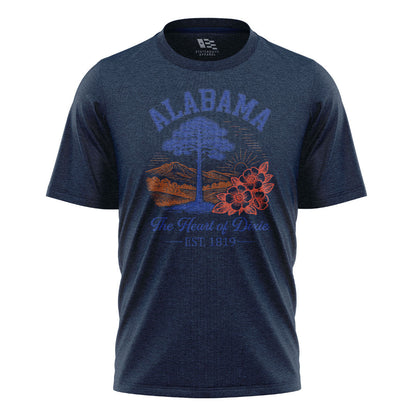 Alabama Heart Of Dixie Longleaf Pine Tree - Navy flatlay