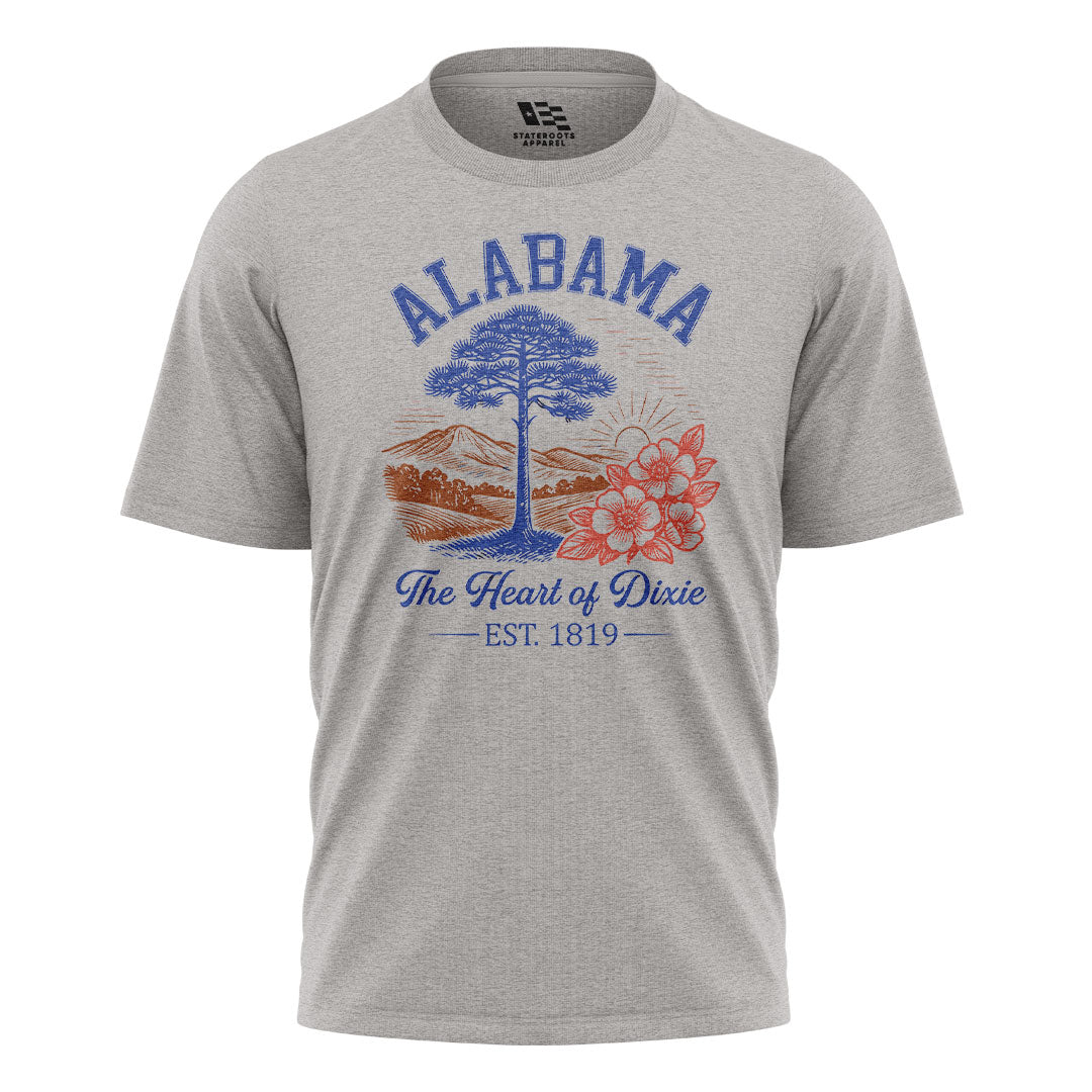 Alabama Heart Of Dixie Longleaf Pine Tree - Sport Grey flatlay