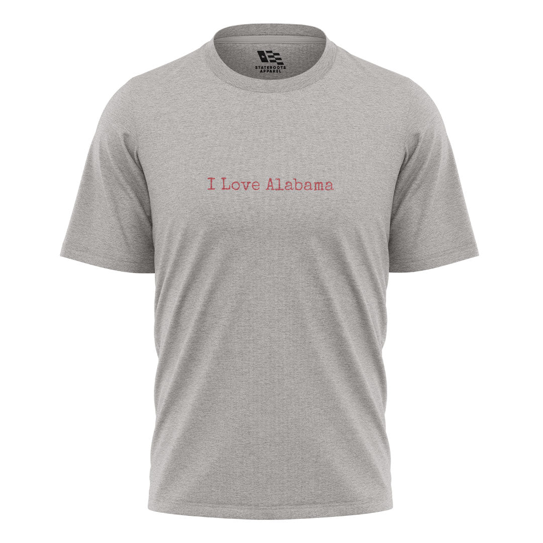Alabama I Love Alabama Minimal Typewriter - Sport Grey flatlay
