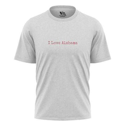 Alabama I Love Alabama Minimal Typewriter - White flatlay