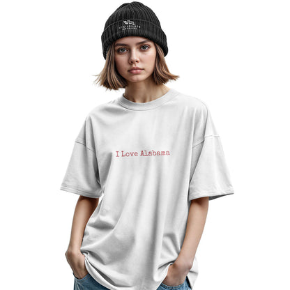 Alabama I Love Alabama Minimal Typewriter - White lifestyle 2