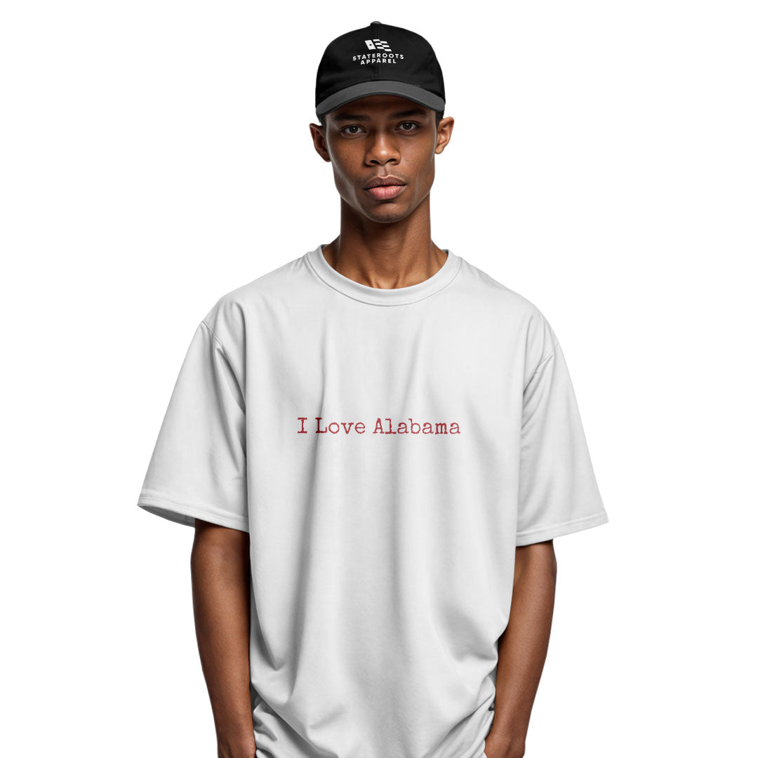 Alabama I Love Alabama Minimal Typewriter - White lifestyle 4