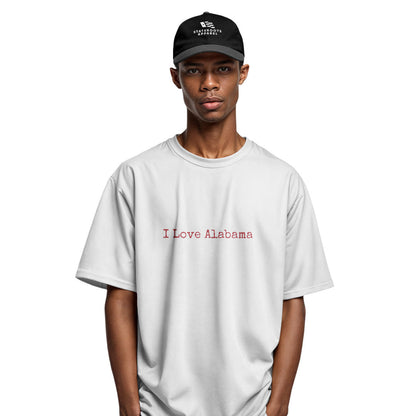 Alabama I Love Alabama Minimal Typewriter - White lifestyle 4