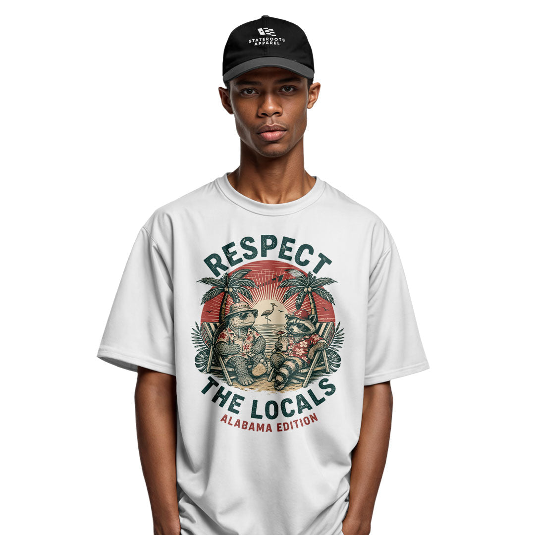 Alabama Respect The Locals Beach Raccoon Turtle - White lifestyle 4