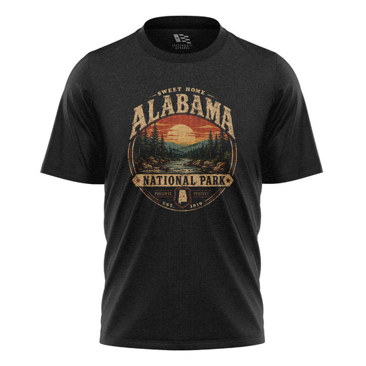 Alabama Sweet Home National Park Sunset River - Black flatlay