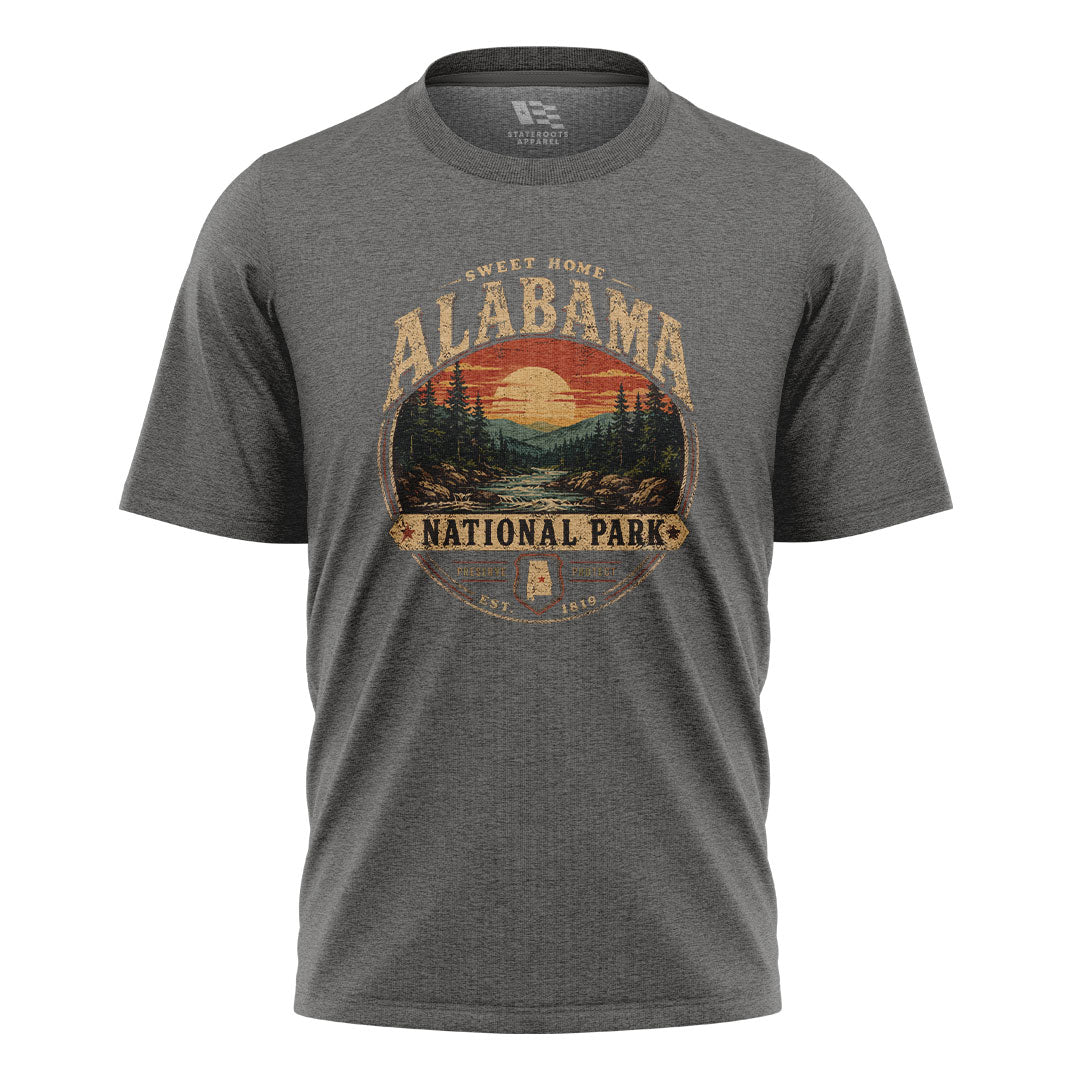 Alabama Sweet Home National Park Sunset River - Charcoal flatlay