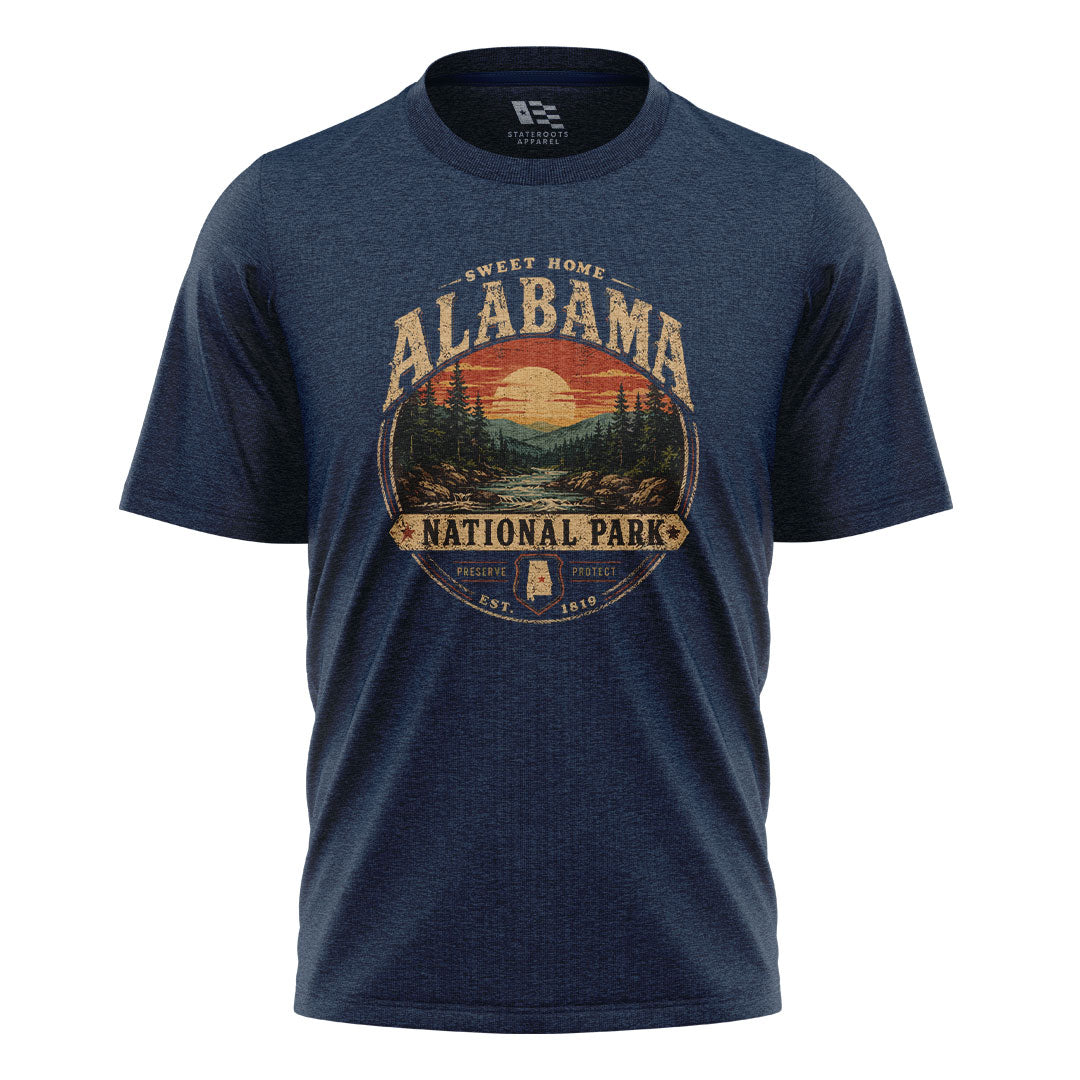 Alabama Sweet Home National Park Sunset River - Navy flatlay