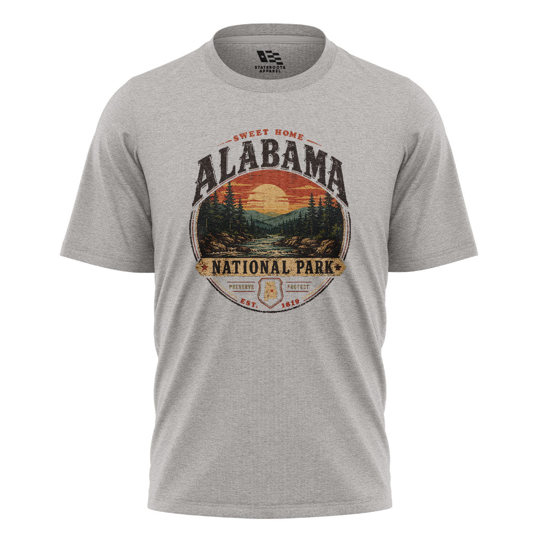 Alabama Sweet Home National Park Sunset River - Sport Grey flatlay