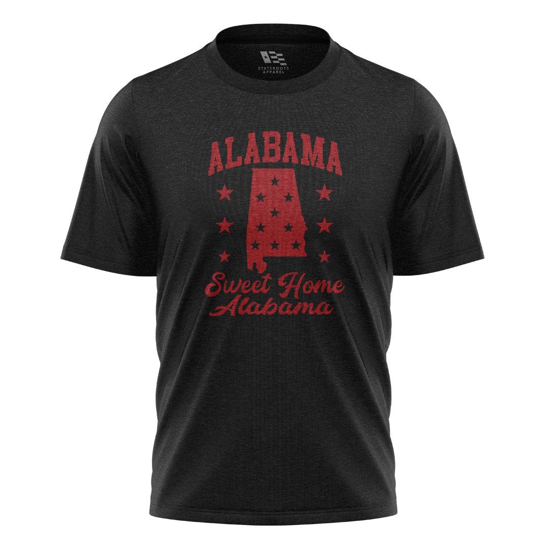 Alabama Sweet Home State Silhouette Stars - Black flatlay