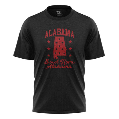 Alabama Sweet Home State Silhouette Stars - Black flatlay