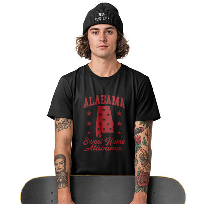 Alabama Sweet Home State Silhouette Stars - Black lifestyle 3