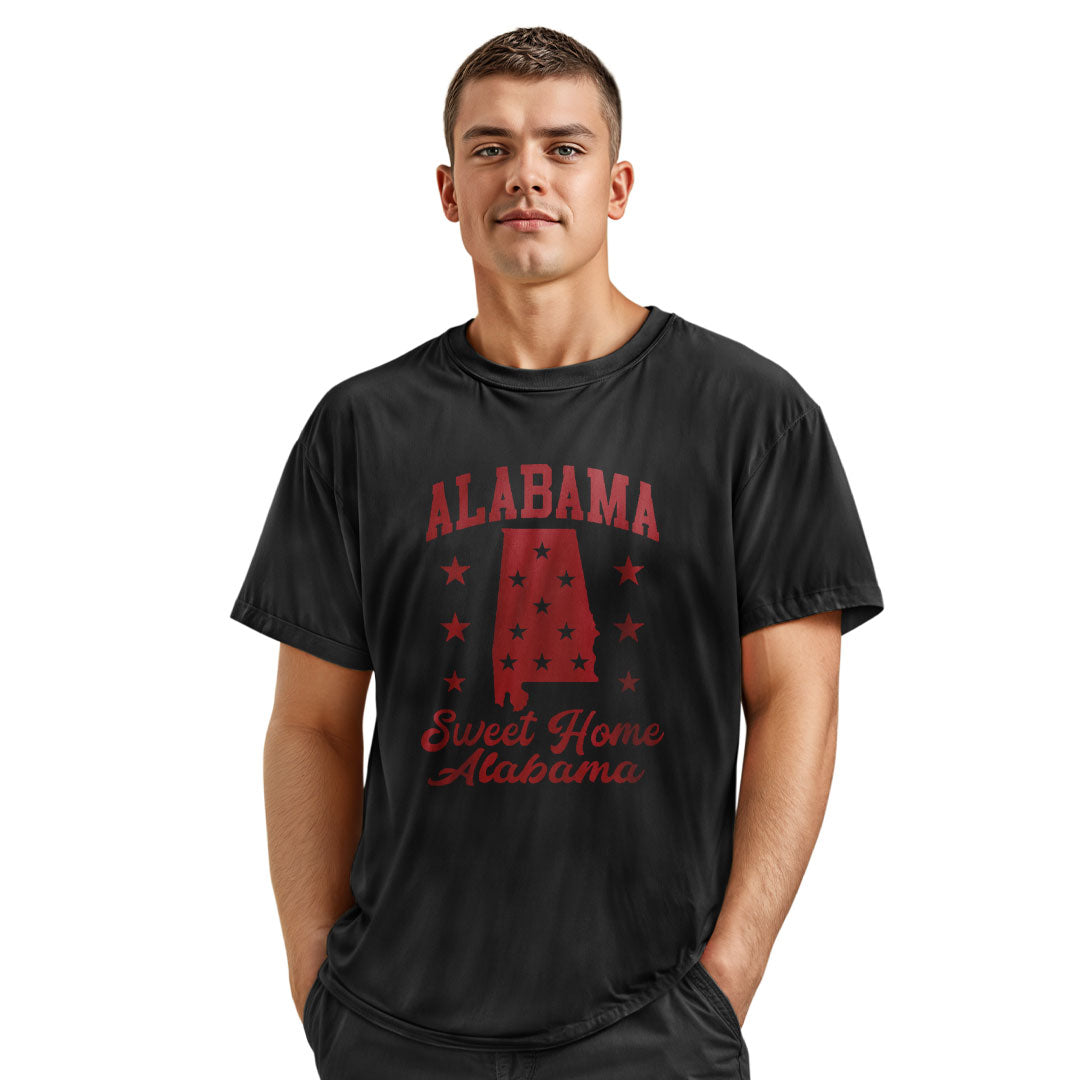 Alabama Sweet Home State Silhouette Stars - Black lifestyle 4