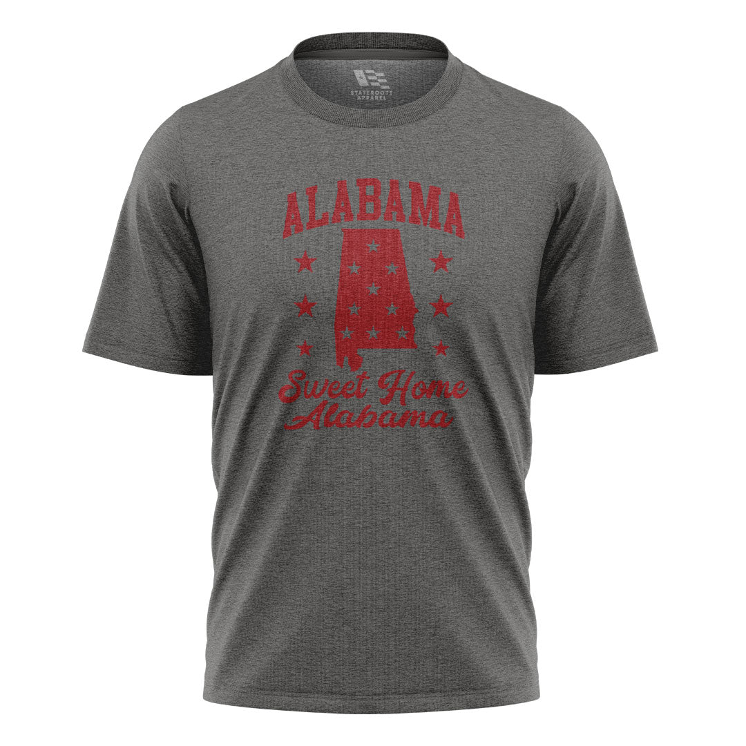 Alabama Sweet Home State Silhouette Stars - Charcoal flatlay