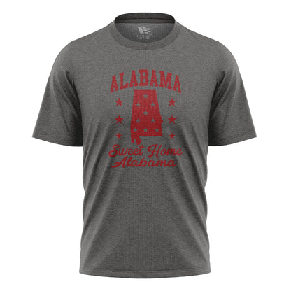 Alabama Sweet Home State Silhouette Stars - Charcoal flatlay
