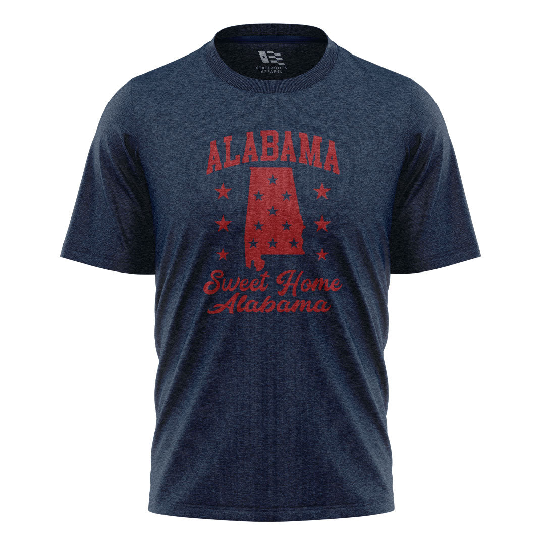 Alabama Sweet Home State Silhouette Stars - Navy flatlay